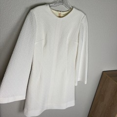 Vintage Dress Small Ivory White Bell Sleeve Gogo Dress 1960’s See Measurements