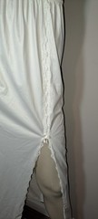 Vtg Off White Long Formal Half Slip Cute Lace High Slit S M