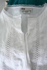 LN Vintage FADED GLORY Embroidered BOHO Peasant Style LS Dressy Blouse Sz S