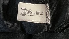 Vintage Full Ink Black Slip Satin and Lace by Susan Wells Size 36 Average (C37L)