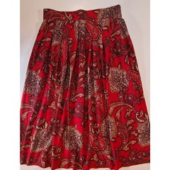 Vintage Kathie Lee A-Line Maxi Skirt Women’s Size 16 Paisley Pleated Made In USA