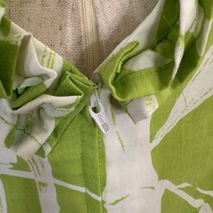 Handmade Polynesian-Style Dress Tiki Aloha Hawaiian M/L Green Bamboo