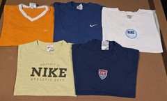Lot Of 5 VTG 90s Nike Womans T-Shirts USA Soccer Swoosh All Shirts Made In USA