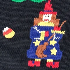 Jennifer Moore Halloween Knitted by Hand Vintage Embroidered Sweater Vest