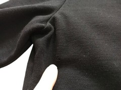 Vintage Handmade Black Wiggle Dress Faux Leather Bib Faux Collar S M
