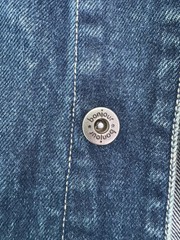 Vintage 80s Jean Jacket Bonjour Jeans Blue Denim Women Large Retro 1980s