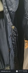 Antique 100% SILK Midnight Blue Hostess Robe Gold Lace Fringe Pockets Ely NV AS