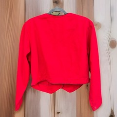 VTG ROUGHRIDER By Circle T Cropped Western Jacket Women XL Red Denim.Rodeo