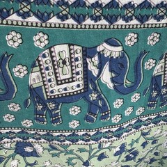 Vintage 1970’s Elephant, Donkey & Floral Cotton Block Print Sun Dress India S/M