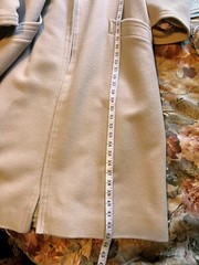Vintage 1950s Bullock’s Wilshire Full-Length Coat – 100% Cashmere, Creme, Satin