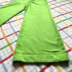 Vintage 1970s Ginger Tree Lime Green Wide Leg High Waisted Pants Womens Size XXS