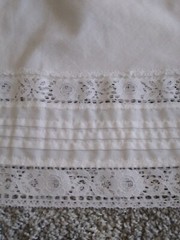 Vintage White Slip Skirt Lace Deena XS S
