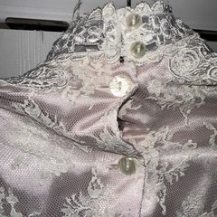 Vintage Scott McClintock Size 10 Peach Pink Edwardian Drop Waist Pleated Dress