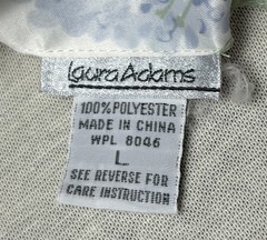 Vintage Laura Adams Satin Chemise Nightgown Robe Hydrangea 2 Pc Set L NWT