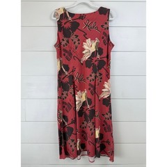 VINTAGE 90s Hilo Hattie x KIM TAYLOR REECE 100% Silk Floral Dress WOMEN LARGE