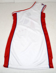 Vintage Dress Soho Babe Hardball Retro 76 Size S White Red 2000s Star Fitted NWT