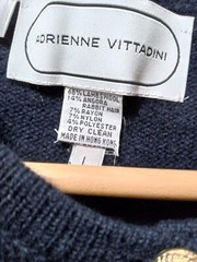 FOR BERGDORF GOODMAN, ADRIENNE VITTADINI VINTAGE SWEATER, WITH TAGS, SIZE LARGE