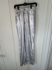 Vintage High Waisted Silver Metallic 1990s LAWMAN Cowgirl Size 3 Pants