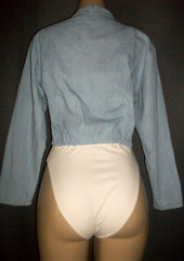 Vtg Best American Long Sleeve Cotton Bodysuit Shirt Top S