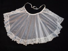 Gorgeous! VTG 50s/60s Sheer Shimmer Caplet/Shawl Lace Trim Lingerie One Sz S,M,L