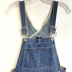 Vintage 2002 Women Size Medium Blue Denim Overall # RN 54023 Silver Buckle Pre O