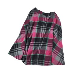 Vintage JCPenney Fashions Pink Plaid Wool Blend Midi Skirt High Waist USA 1030