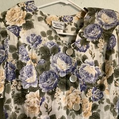 Vintage Stuart Alan Top Women’s Floral Short Sleeve Petite Size 14P Padded New