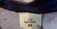 Rare Vintage Todd Oldham TO2 Polyester Graphic Print Heat Map? Mini Skirt Size M
