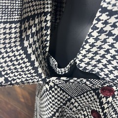Vtg Billy Jack 1970/1980 Dress Button Drop Waist 9/10 Pleated Glen Check Classy