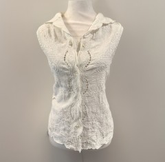 Vtg Edwardian Victorian Revival Romantic Lace Top Cottagecore Battenburg Blouse