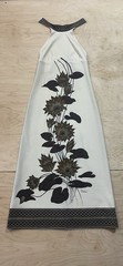 Vintage Alfred Shaheen Dress Halter Neck Maxi Floral 70s Dress