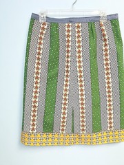 Vintage 60s Handmade Novelty Print Skirt Womens S Mod Floral Boho Cottage