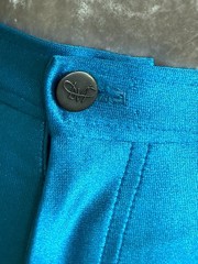Diane von Furstenberg Vintage 1970 Disco Pants. Teal Blue Size L Made In uSA