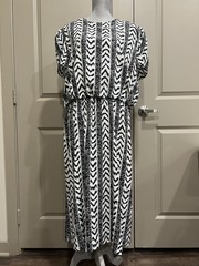 Lorac Original Lady Carol Blouson Dress 16/18 Geometric Abstract Disco 70’s 80’s