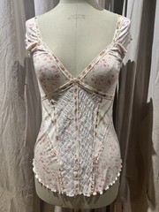 Vtg Ann Ferriday Patchwork Sweetheart Corset Top Rare One Off M