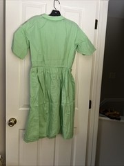 VINTAGE NWT AVRIL WASH ‘N’ WEAR MINT GREEN SHIRT DRESS size 16 ( 1950s FIT )