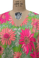 LILLY PULITZER Fabric ERIO BOCCI KWHP Vintage 80s Women’s Nylon Dress – Sz L/XL