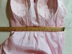 Vintage Alyce Designs Pink Chiffon Gown Beaded Halter Dress Prom Pageant Size 8