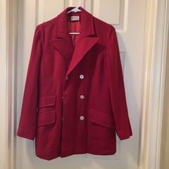 Vintage Christmas jacket red Jack Finn New York Chest 36 Inches Labeled Size 14