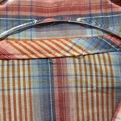 VTG Metallic Plaid Lace Peter Pan Collar Blouse Sz L Cottagecore Western Retro