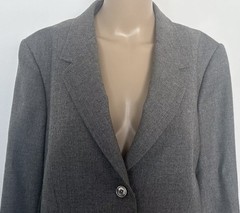 Fletcher Jones Genuine Vintage Grey Wool Blazer Size L 20 Australian Made