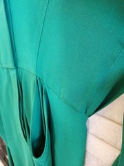 Vtg THIERRY MUGLER Paris Dress FR 38 Emerald Green Archival Sculptural 80s 90s