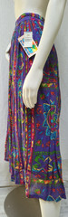 NWT Vintage BLUE CABANA Colorful Cotton Skirt Purple Blue Pink Floral – Size M/L