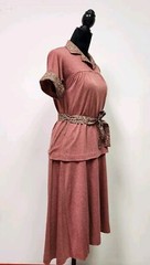 Vtg 70s Tejo Of California Women’s Skirt Set Large Terracotta No Size Tag