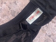 VTG 36DDD wacoal Black Spandex Minimizer Nylon Floral swirl UW Bra NEW
