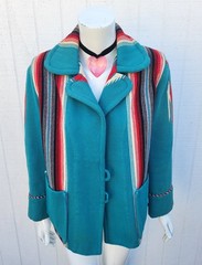 1950s Vintage All Wool Handwoven Chimayo Jacket As-Is