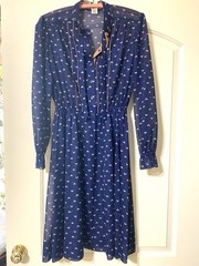 Vtg 1970s 80s LOT Of 6 Secretary Dresses Small-Medium Resale Boho Made in USA