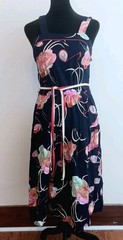 VTG Dash-About Fit And Flare Dress Day House Swing Rockabilly Tropical 1970s M