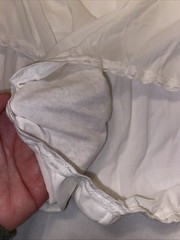 NWT Vintage Dixie Belle Size 12 100% Nylon Granny Panties White Lace Detail