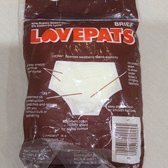 Lovepats Brief Panties Womens Size 8-10 White Vintage New In Package Lace Trim